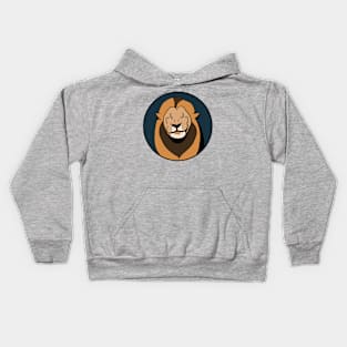 Happy Lion - Funny Animal Design Kids Hoodie